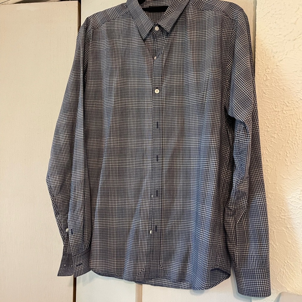 Theory Blue Casual Button Down Shirt